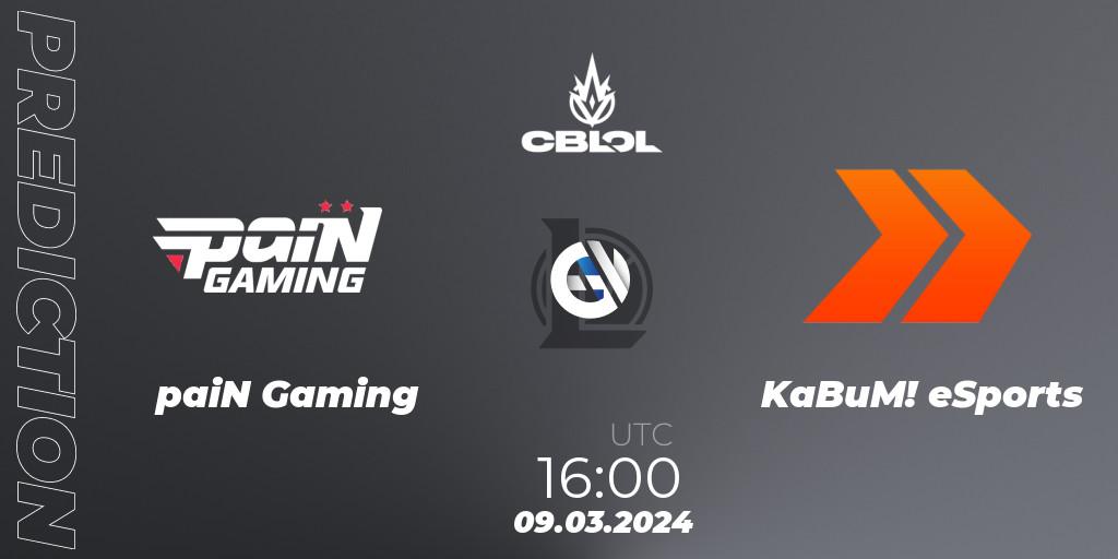 paiN Gaming vs KaBuM! eSports: Betting TIp, Match Prediction. 09.03.2024 at 16:00. LoL, CBLOL Split 1 2024 - Group Stage