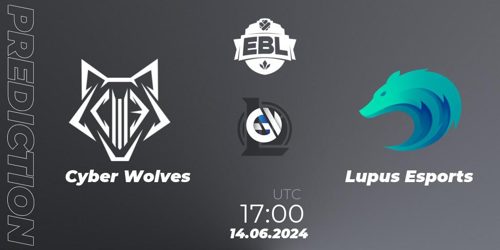 Cyber Wolves vs Lupus Esports: Betting TIp, Match Prediction. 14.06.2024 at 17:00. LoL, Esports Balkan League Season 15