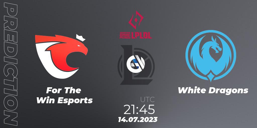 For The Win Esports vs White Dragons: Betting TIp, Match Prediction. 14.07.23. LoL, LPLOL Split 2 2023 - Group Stage