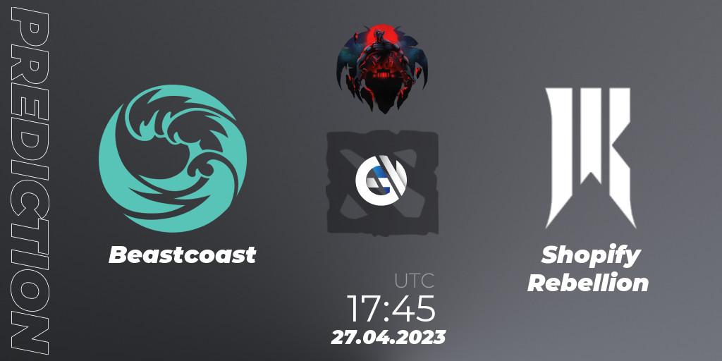 Beastcoast vs Shopify Rebellion: Betting TIp, Match Prediction. 27.04.2023 at 18:13. Dota 2, The Berlin Major 2023 ESL - Group Stage