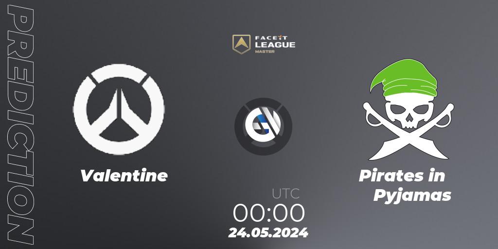 Valentine vs Pirates in Pyjamas: Betting TIp, Match Prediction. 24.05.2024 at 00:00. Overwatch, FACEIT League Season 1 - NA Master Road to EWC