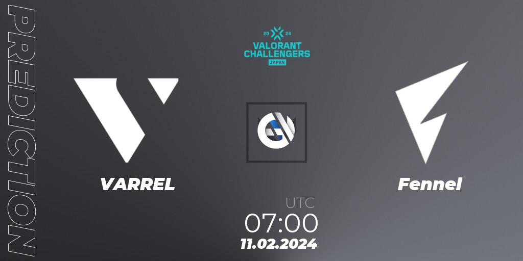VARREL vs Fennel: Betting TIp, Match Prediction. 11.02.24. VALORANT, VALORANT Challengers Japan 2024: Split 1