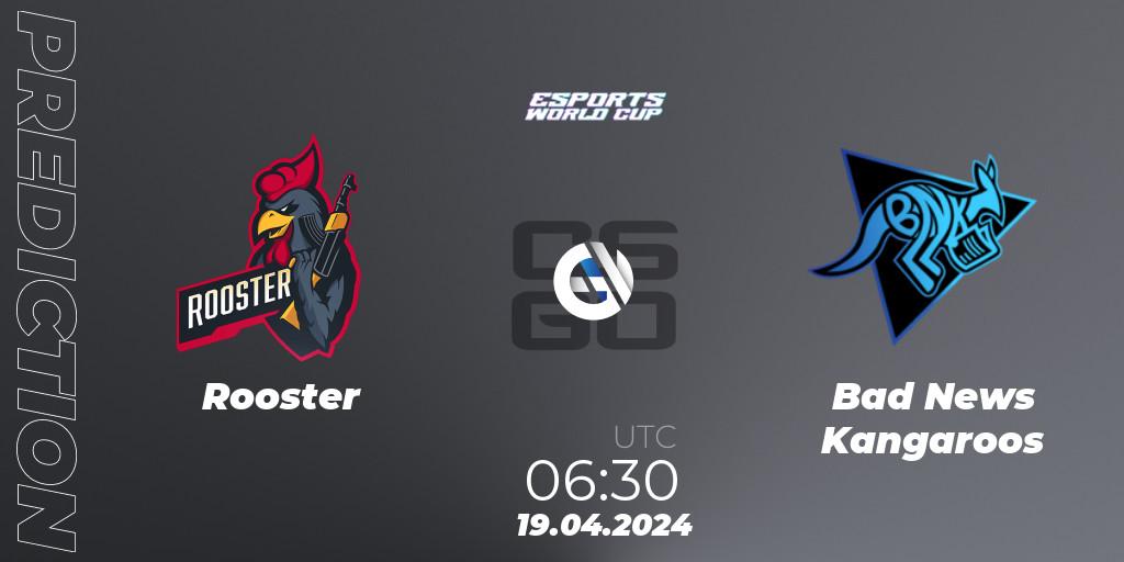 Rooster vs Bad News Kangaroos: Betting TIp, Match Prediction. 19.04.24. CS2 (CS:GO), Esports World Cup 2024: Oceanic Closed Qualifier
