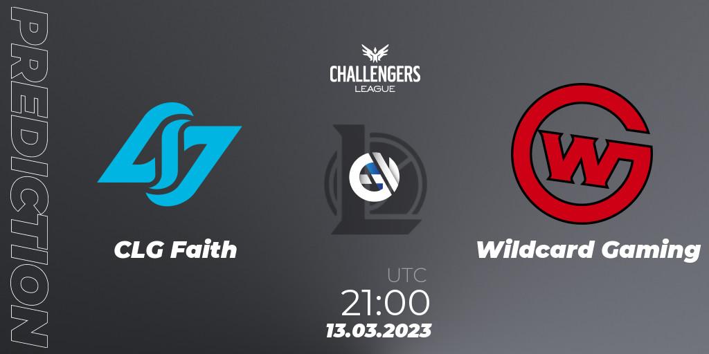 CLG Faith vs Wildcard Gaming: Betting TIp, Match Prediction. 13.03.23. LoL, NACL 2023 Spring - Playoffs