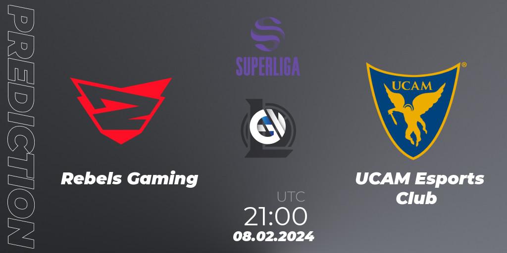 Rebels Gaming vs UCAM Esports Club: Betting TIp, Match Prediction. 08.02.24. LoL, Superliga Spring 2024 - Group Stage