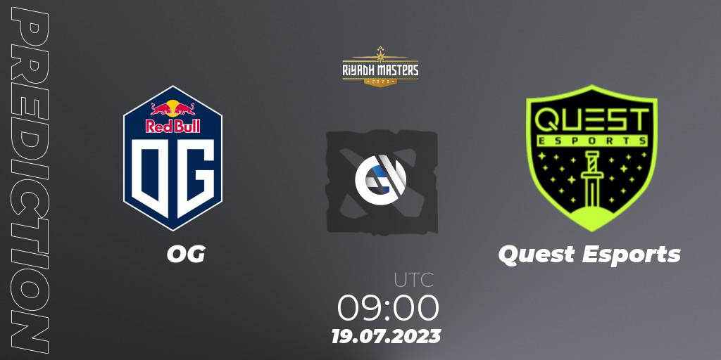OG vs PSG Quest: Betting TIp, Match Prediction. 19.07.2023 at 09:04. Dota 2, Riyadh Masters 2023 - Play-In