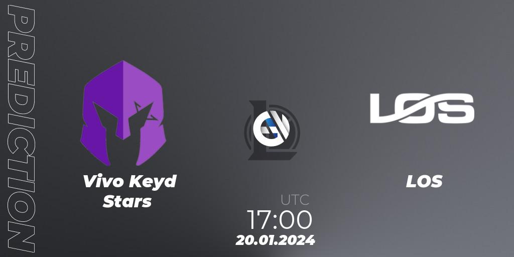 Vivo Keyd Stars vs LOS: Betting TIp, Match Prediction. 20.01.2024 at 17:00. LoL, CBLOL Split 1 2024 - Group Stage