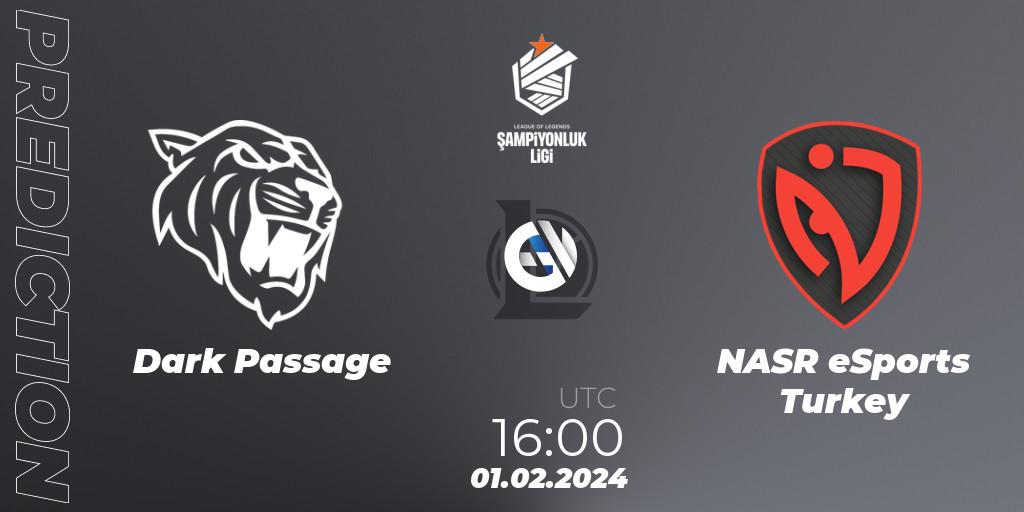 Dark Passage vs NASR eSports Turkey: Betting TIp, Match Prediction. 01.02.2024 at 16:00. LoL, TCL Winter 2024