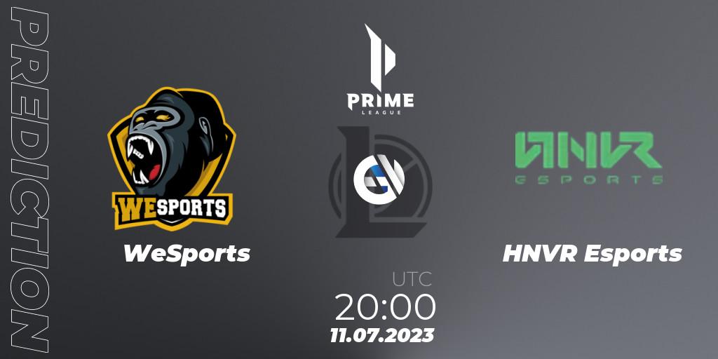 WeSports vs HNVR Esports: Betting TIp, Match Prediction. 11.07.2023 at 20:00. LoL, Prime League 2nd Division Summer 2023
