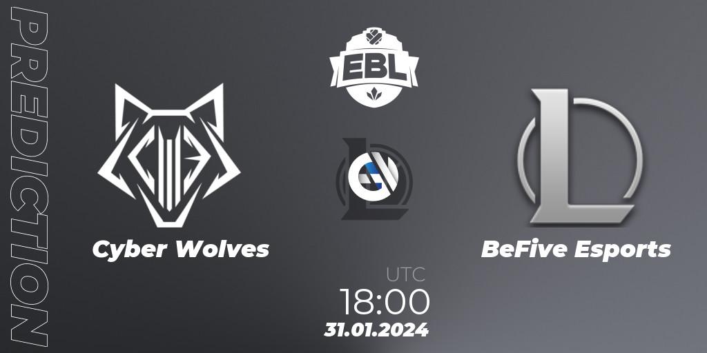 Cyber Wolves vs BeFive Esports: Betting TIp, Match Prediction. 31.01.24. LoL, Esports Balkan League Season 14