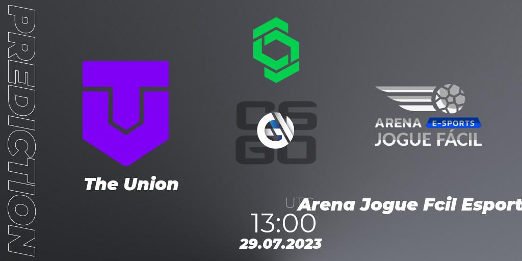 The Union vs Arena Jogue Fácil Esports: Betting TIp, Match Prediction. 29.07.2023 at 13:00. Counter-Strike (CS2), CCT South America Series #9: Closed Qualifier
