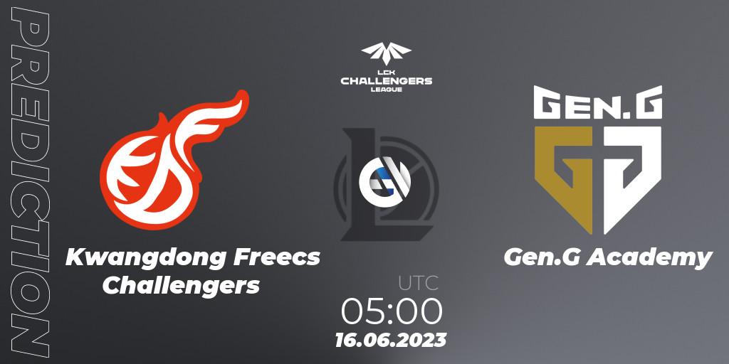 Kwangdong Freecs Challengers vs Gen.G Academy: Betting TIp, Match Prediction. 16.06.23. LoL, LCK Challengers League 2023 Summer - Group Stage