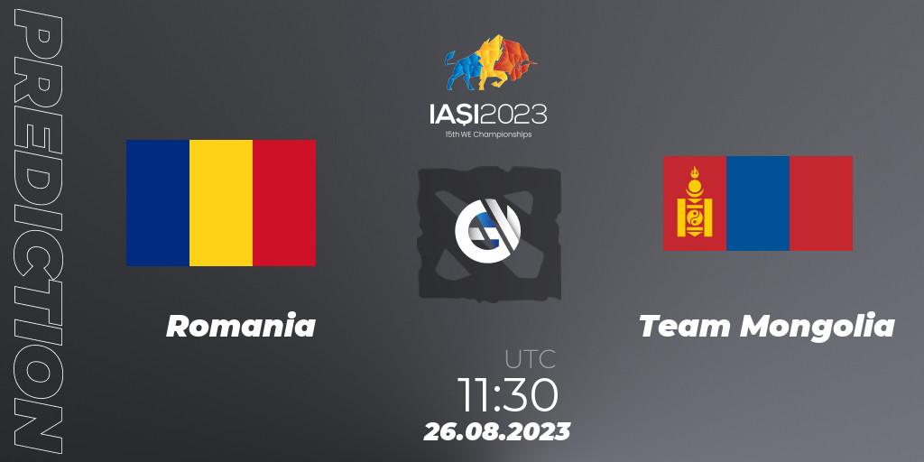Romania vs Team Mongolia: Betting TIp, Match Prediction. 26.08.23. Dota 2, IESF World Championship 2023