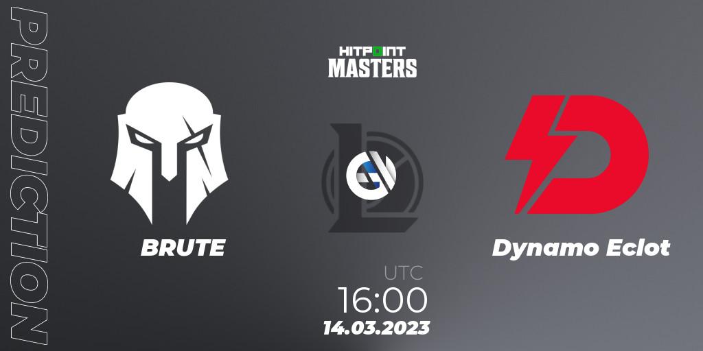 BRUTE vs Dynamo Eclot: Betting TIp, Match Prediction. 17.03.2023 at 16:00. LoL, Hitpoint Masters Spring 2023
