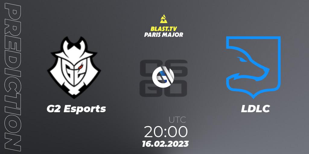G2 Esports vs LDLC: Betting TIp, Match Prediction. 16.02.23. CS2 (CS:GO), BLAST.tv Paris Major 2023 Europe RMR Closed Qualifier A
