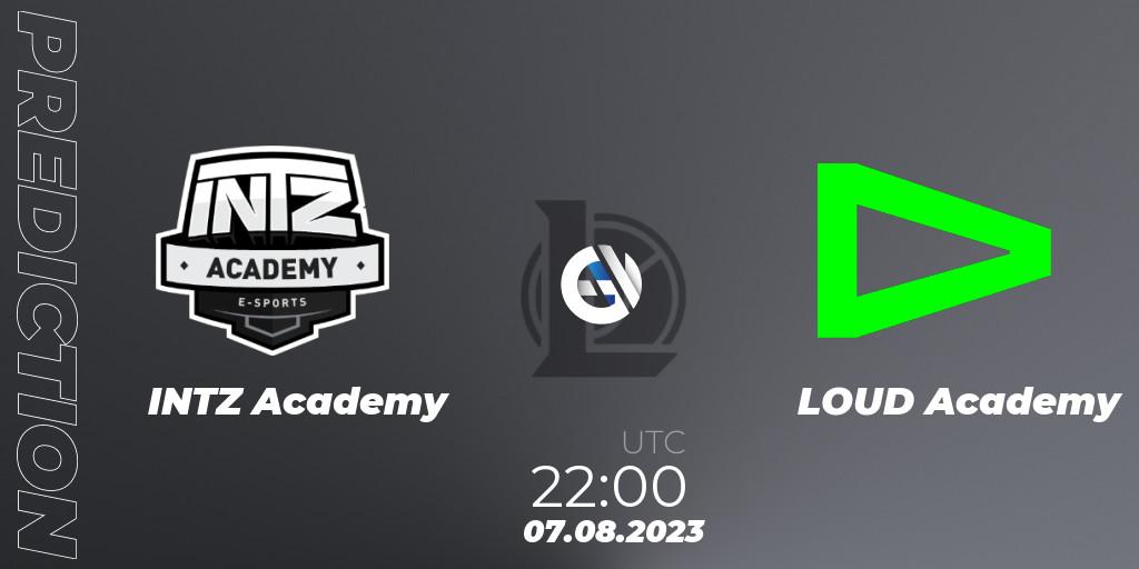 INTZ Academy vs LOUD Academy: Betting TIp, Match Prediction. 07.08.2023 at 22:00. LoL, CBLOL Academy Split 2 2023 - Group Stage