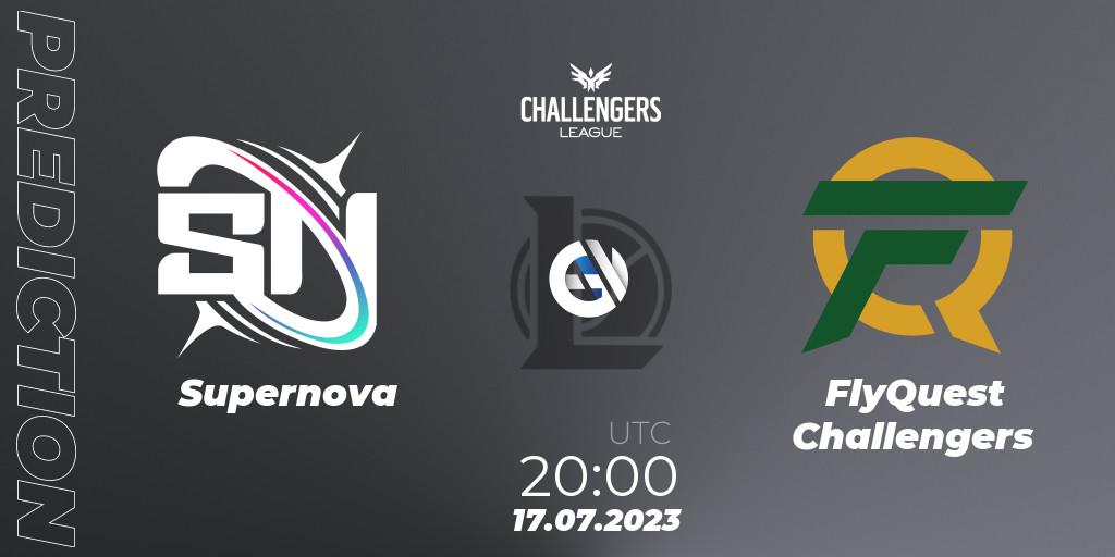 Supernova vs FlyQuest Challengers: Betting TIp, Match Prediction. 17.07.23. LoL, North American Challengers League 2023 Summer - Group Stage