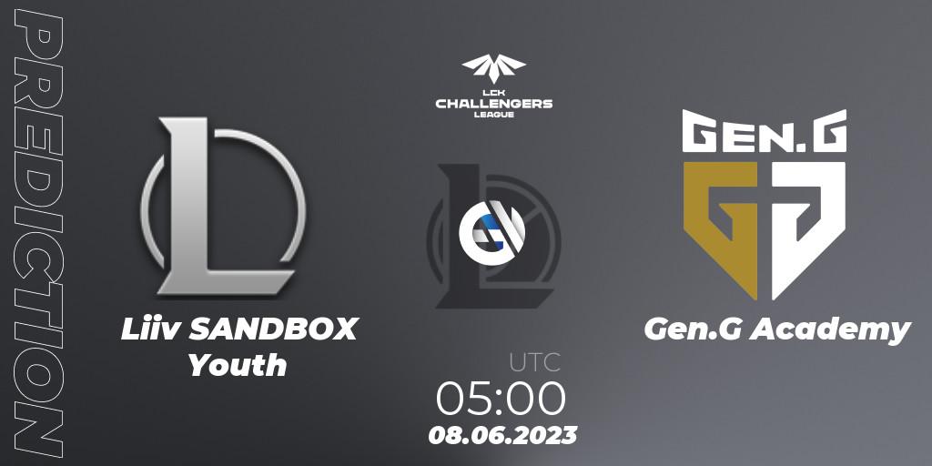 Liiv SANDBOX Youth vs Gen.G Academy: Betting TIp, Match Prediction. 08.06.23. LoL, LCK Challengers League 2023 Summer - Group Stage