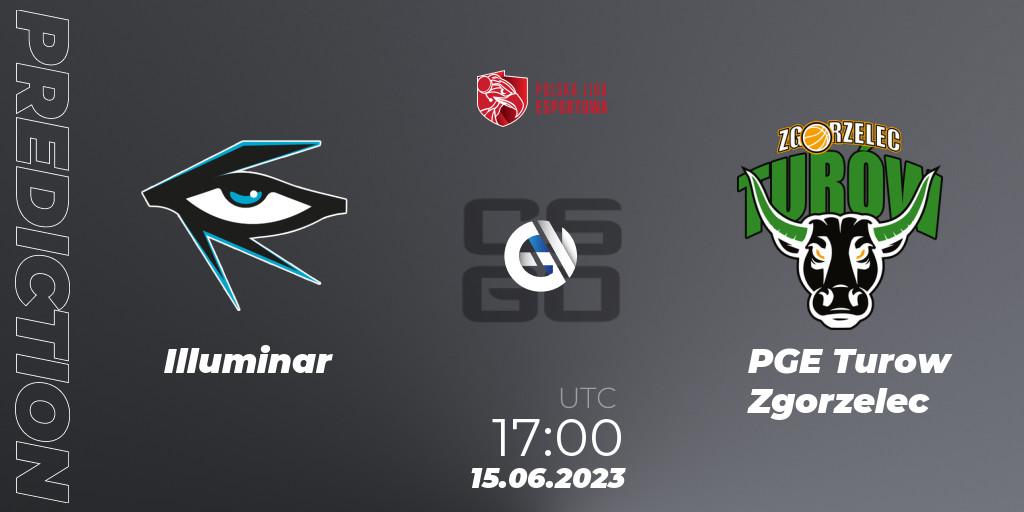 Illuminar vs PGE Turow Zgorzelec: Betting TIp, Match Prediction. 15.06.2023 at 17:20. Counter-Strike (CS2), Polish Esports League 2023 Split 2