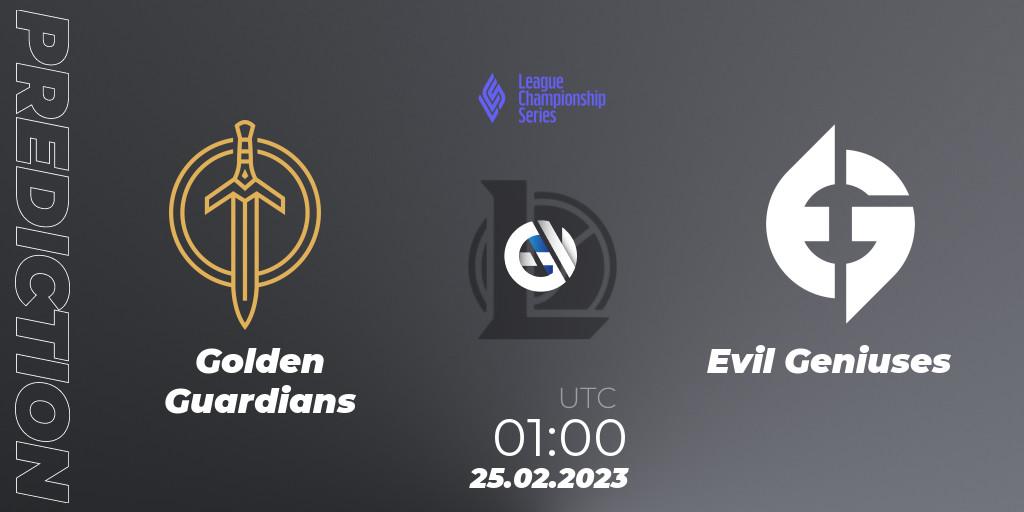 Golden Guardians vs Evil Geniuses: Betting TIp, Match Prediction. 25.02.23. LoL, LCS Spring 2023 - Group Stage