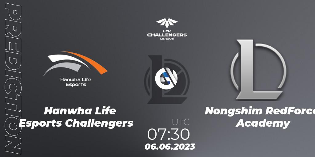 Hanwha Life Esports Challengers vs Nongshim RedForce Academy: Betting TIp, Match Prediction. 06.06.23. LoL, LCK Challengers League 2023 Summer - Group Stage
