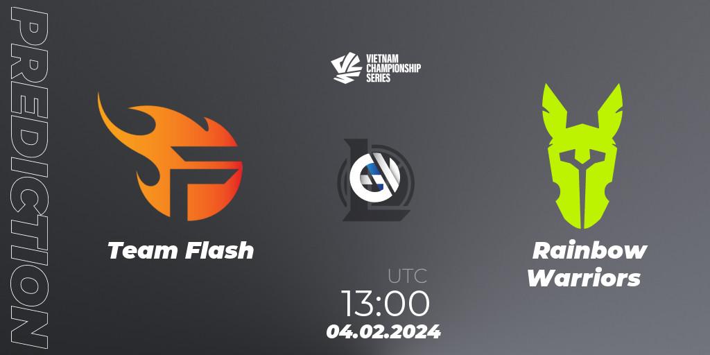 Team Flash vs Rainbow Warriors: Betting TIp, Match Prediction. 04.02.24. LoL, VCS Dawn 2024 - Group Stage