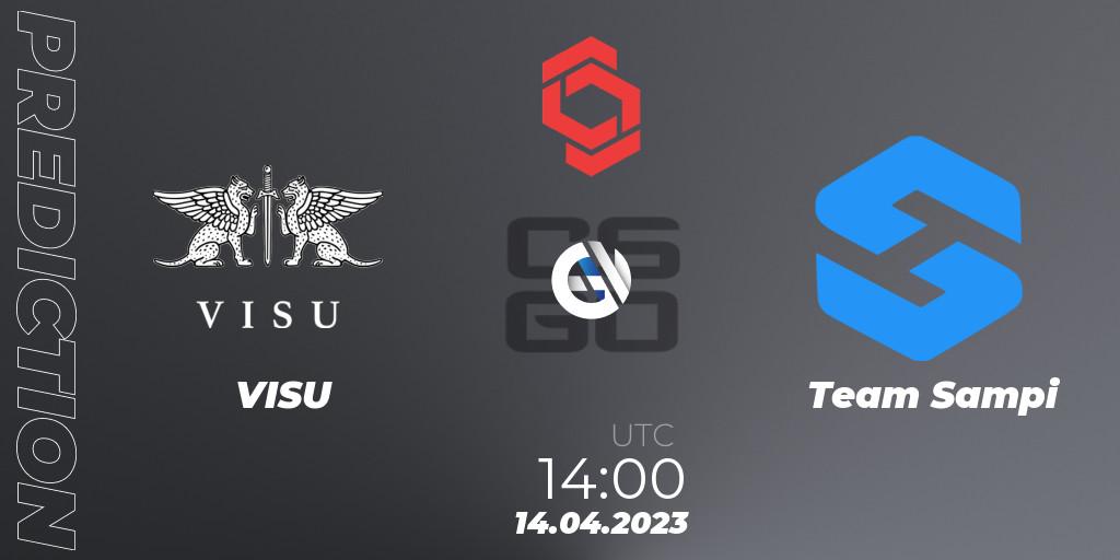 VISU vs Team Sampi: Betting TIp, Match Prediction. 14.04.2023 at 14:00. Counter-Strike (CS2), CCT Central Europe Series #6: Closed Qualifier