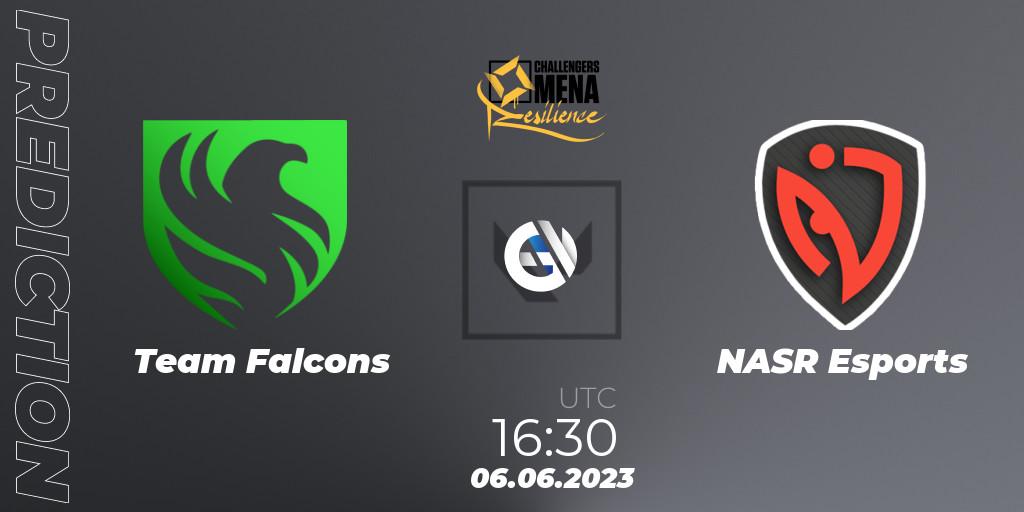 Team Falcons vs NASR Esports: Betting TIp, Match Prediction. 06.06.2023 at 16:30. VALORANT, VALORANT Challengers 2023 MENA: Resilience - LAN Finals