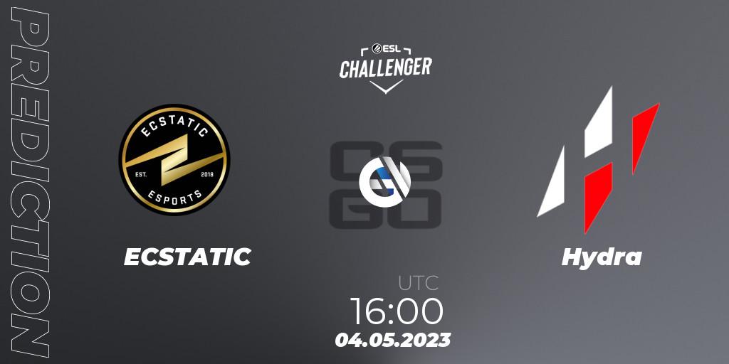 ECSTATIC vs Hydra: Betting TIp, Match Prediction. 04.05.2023 at 16:00. Counter-Strike (CS2), ESL Challenger Katowice 2023: European Open Qualifier