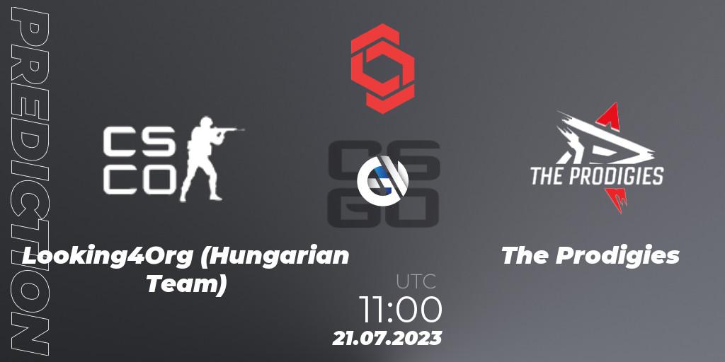 Looking4Org (Hungarian Team) vs The Prodigies: Betting TIp, Match Prediction. 21.07.2023 at 11:00. Counter-Strike (CS2), CCT Central Europe Series #7: Closed Qualifier