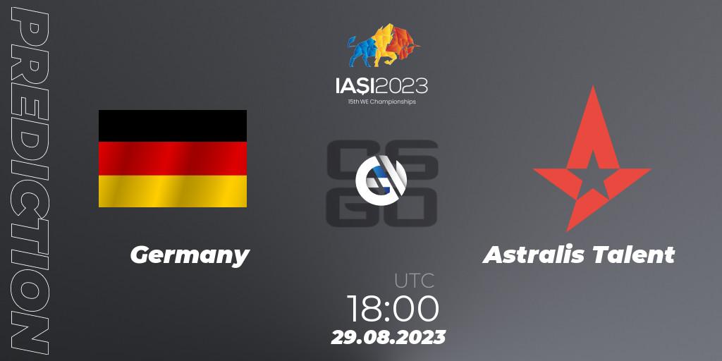 Germany vs Astralis Talent: Betting TIp, Match Prediction. 30.08.23. CS2 (CS:GO), IESF World Esports Championship 2023