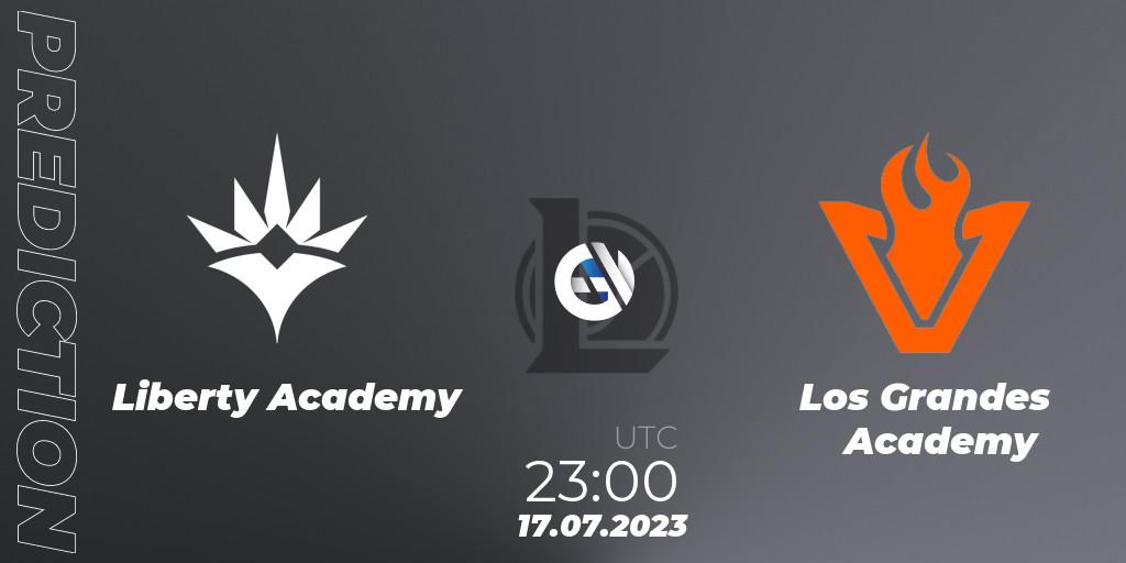 Liberty Academy vs Los Grandes Academy: Betting TIp, Match Prediction. 17.07.2023 at 23:00. LoL, CBLOL Academy Split 2 2023 - Group Stage