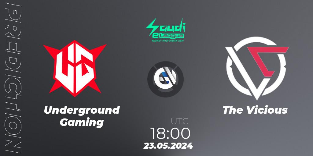 Underground Gaming vs The Vicious: Betting TIp, Match Prediction. 23.05.2024 at 18:00. Overwatch, Saudi eLeague 2024 - Major 2 Phase 2