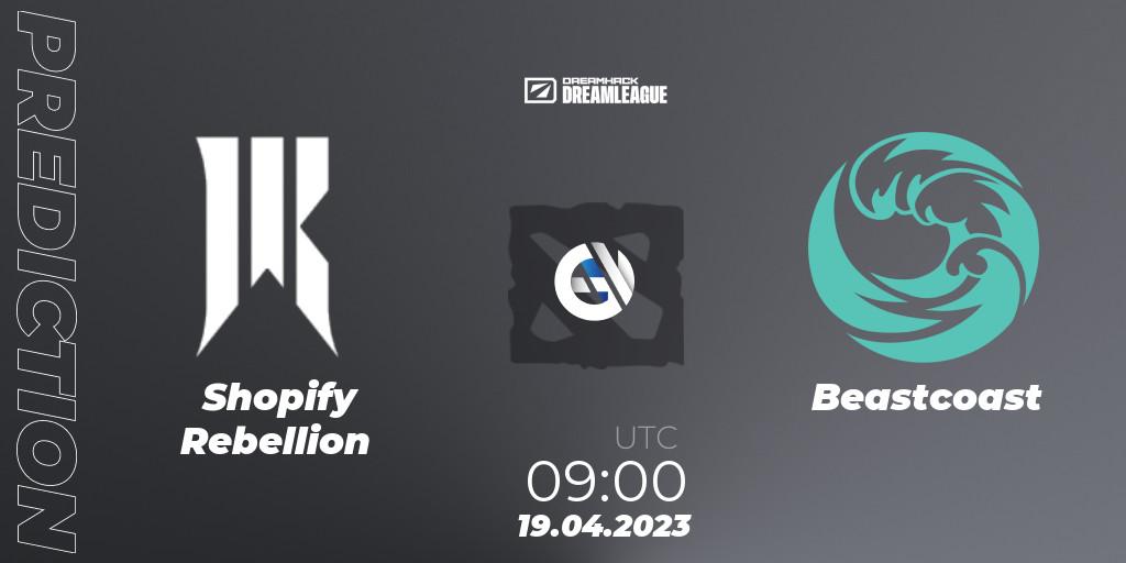 Shopify Rebellion vs Beastcoast: Betting TIp, Match Prediction. 19.04.2023 at 08:57. Dota 2, DreamLeague Season 19 - Group Stage 2