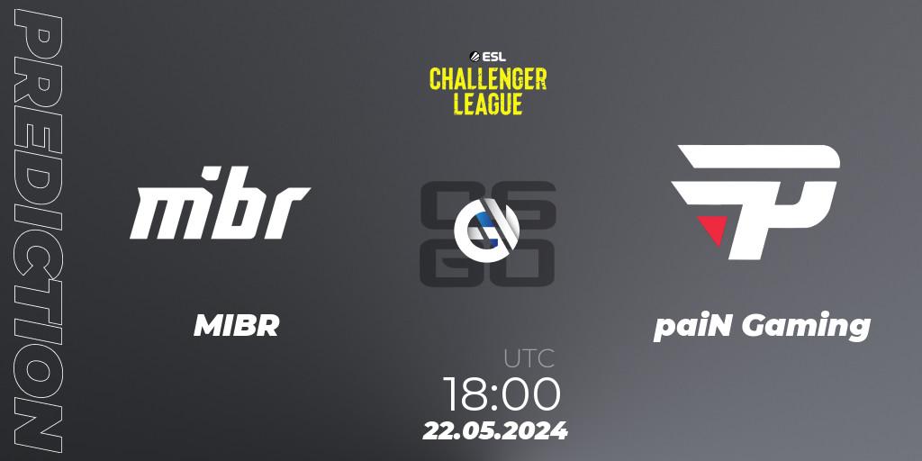 MIBR vs paiN Gaming: Betting TIp, Match Prediction. 22.05.2024 at 18:00. Counter-Strike (CS2), ESL Challenger League Season 47: South America