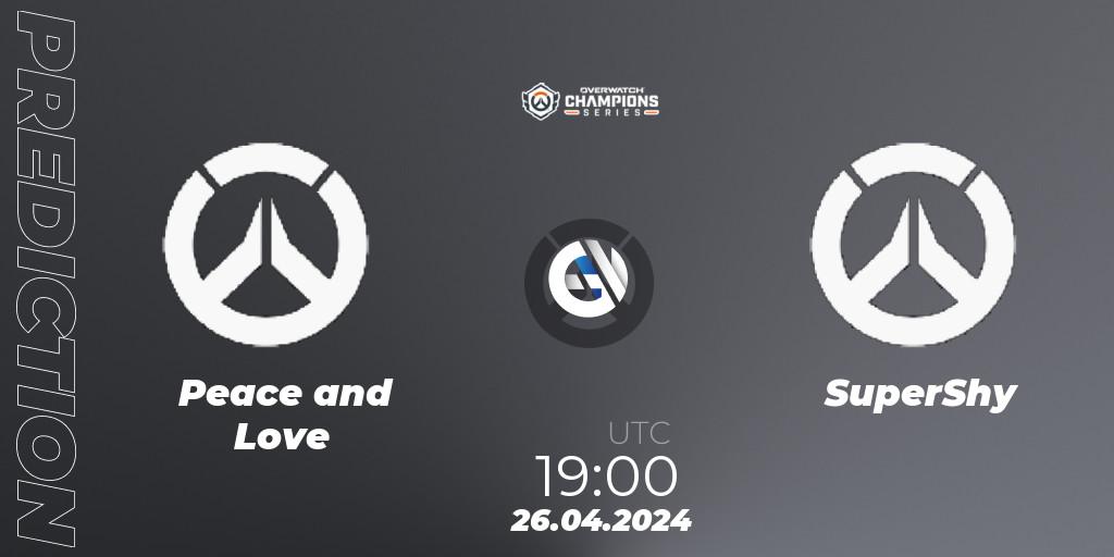 Peace and Love vs SuperShy: Betting TIp, Match Prediction. 26.04.2024 at 19:00. Overwatch, Overwatch Champions Series 2024 - EMEA Stage 2 Main Event