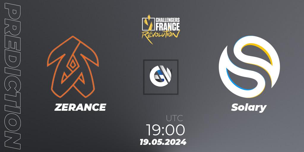 ZERANCE vs Solary: Betting TIp, Match Prediction. 19.05.2024 at 19:00. VALORANT, VALORANT Challengers 2024 France: Revolution Split 2