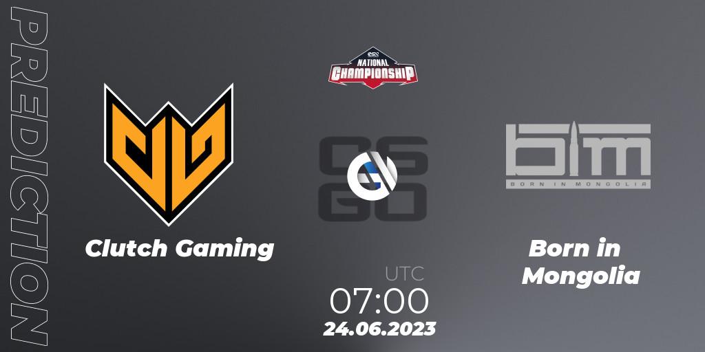 Clutch Gaming vs Born in Mongolia: Betting TIp, Match Prediction. 24.06.2023 at 10:00. Counter-Strike (CS2), ESN National Championship 2023