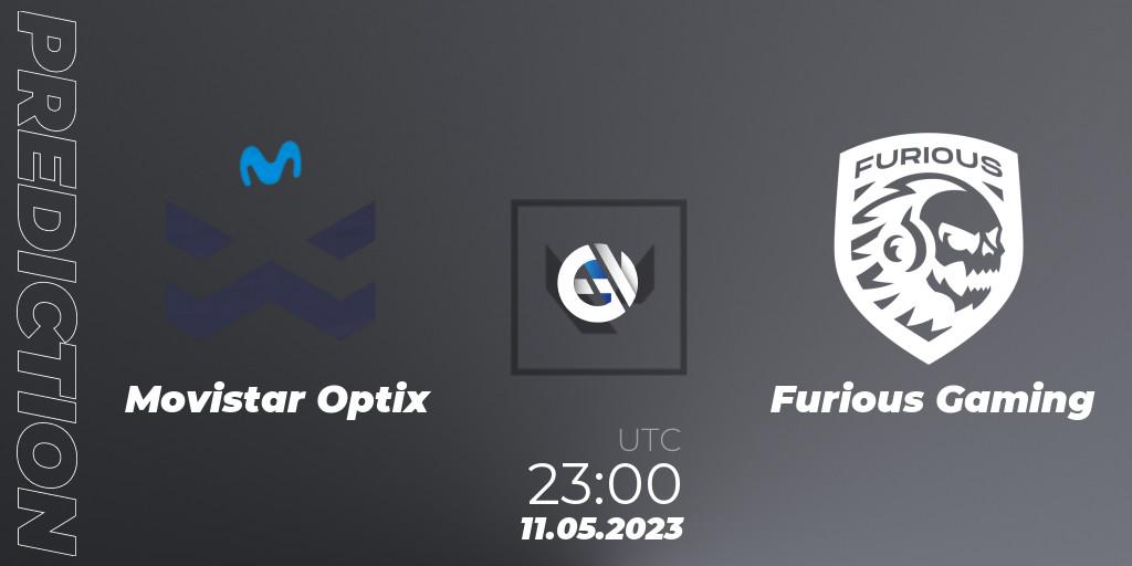 Movistar Optix vs Furious Gaming: Betting TIp, Match Prediction. 11.05.2023 at 22:15. VALORANT, VALORANT Challengers 2023: LAS Split 2 - Regular Season