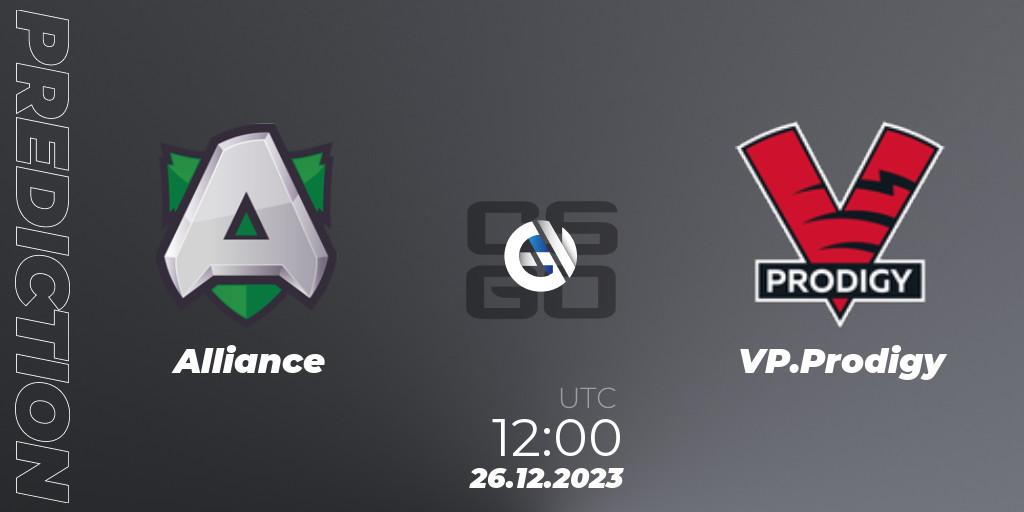 Alliance vs VP.Prodigy: Betting TIp, Match Prediction. 26.12.2023 at 12:00. Counter-Strike (CS2), Betswap Winter Cup 2023