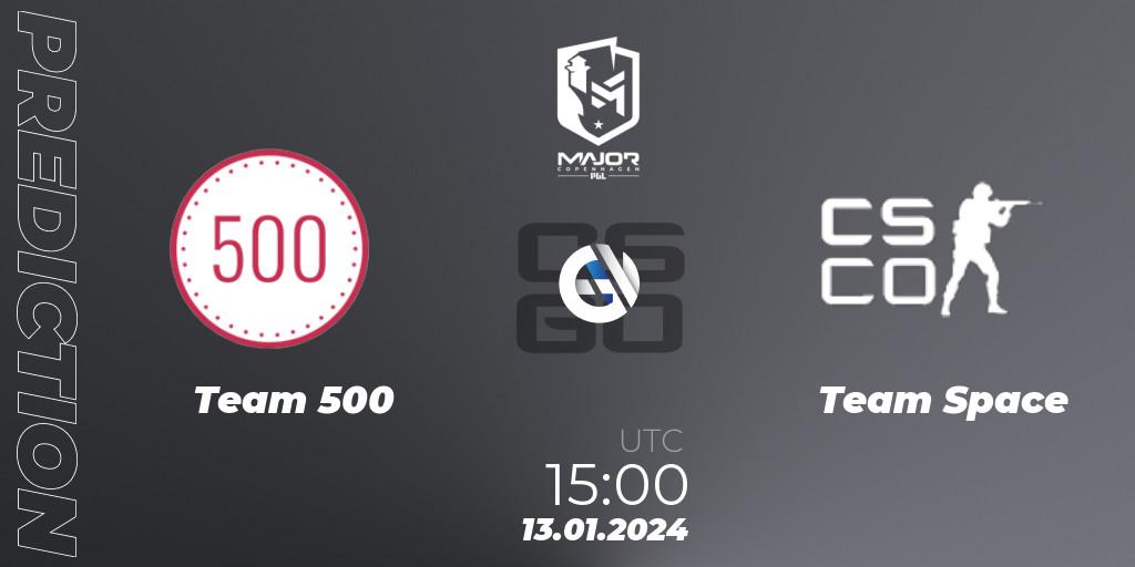 Team 500 vs Team Space: Betting TIp, Match Prediction. 13.01.24. CS2 (CS:GO), PGL CS2 Major Copenhagen 2024 Europe RMR Open Qualifier 3