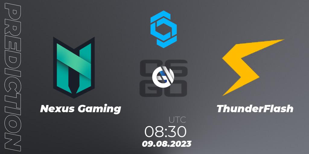 Nexus Gaming vs ThunderFlash: Betting TIp, Match Prediction. 09.08.23. CS2 (CS:GO), CCT East Europe Series #1