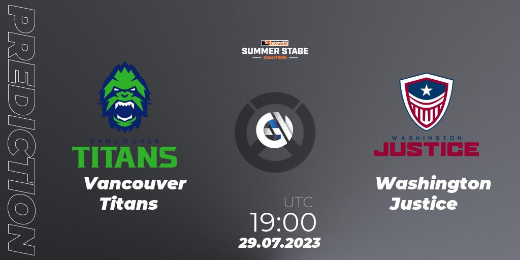 Vancouver Titans vs Washington Justice: Betting TIp, Match Prediction. 29.07.23. Overwatch, Overwatch League 2023 - Summer Stage Qualifiers