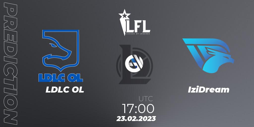 LDLC OL vs IziDream: Betting TIp, Match Prediction. 23.02.2023 at 17:00. LoL, LFL Spring 2023 - Group Stage