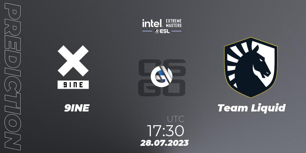 9INE vs Team Liquid: Betting TIp, Match Prediction. 28.07.2023 at 14:00. Counter-Strike (CS2), IEM Cologne 2023 - Play-In