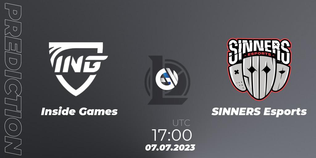 Inside Games vs SINNERS Esports: Betting TIp, Match Prediction. 13.06.23. LoL, Hitpoint Masters Summer 2023 - Group Stage