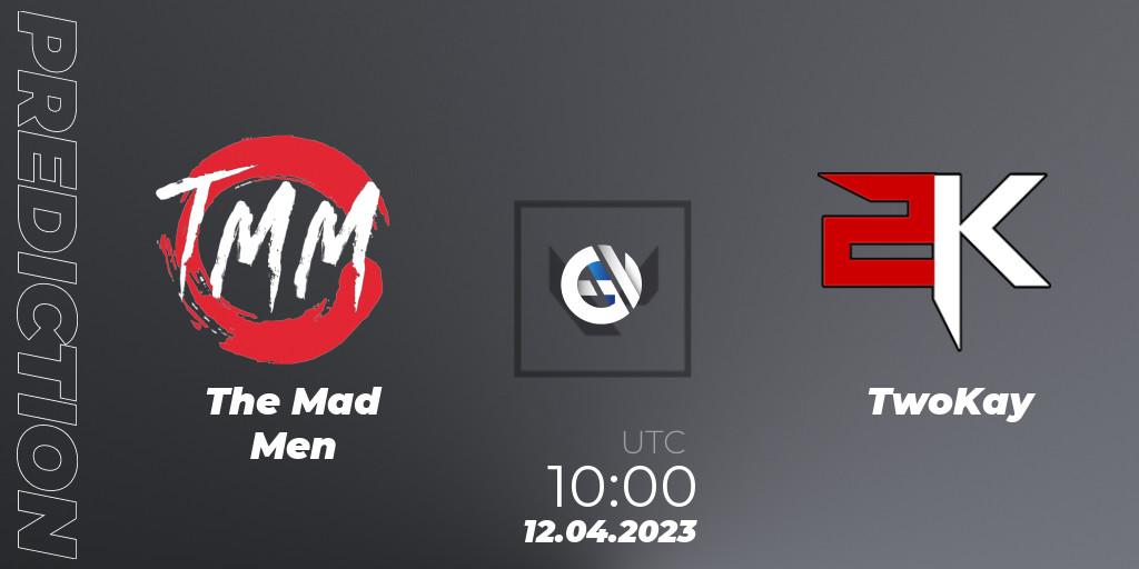 The Mad Men vs TwoKay: Betting TIp, Match Prediction. 12.04.2023 at 10:00. VALORANT, VALORANT Challengers 2023: Vietnam Split 2 - Group Stage