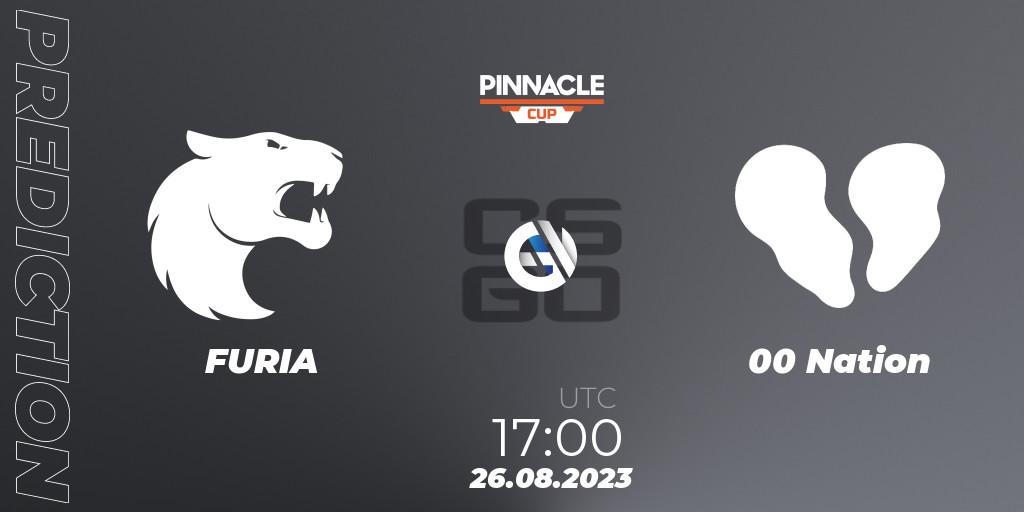 FURIA vs 00 Nation: Betting TIp, Match Prediction. 26.08.2023 at 17:00. Counter-Strike (CS2), Pinnacle Cup V