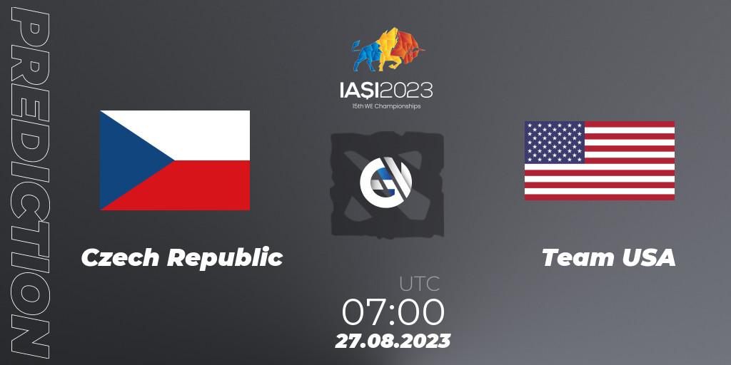 Czech Republic vs Team USA: Betting TIp, Match Prediction. 27.08.23. Dota 2, IESF World Championship 2023