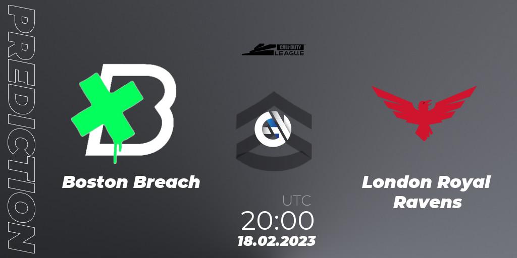 Boston Breach vs London Royal Ravens: Betting TIp, Match Prediction. 18.02.2023 at 20:00. Call of Duty, Call of Duty League 2023: Stage 3 Major Qualifiers